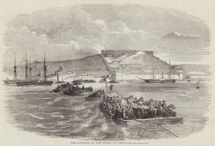 The Landing of the Turks at Yenikale (engraving)