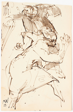 Jive Sketch I, 1959 (ink on paper)