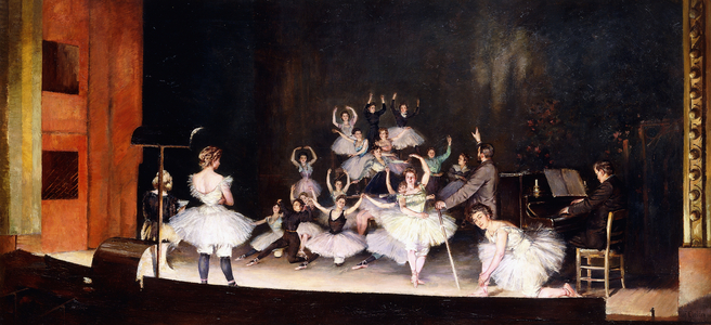 Rehearsal at the Opera House; Repetition a l'Opera, 1878 (oil on canvas)