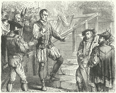 Jurgen Wullenwever, Burgomaster of Lubeck, before his execution as a traitor and an Anabaptist, 1537 (engraving)