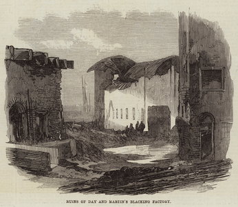 Ruins of Day and Martin's Blacking Factory (engraving)