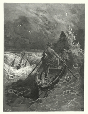 Gustave Dore illustration for Coleridge's Rime of the Ancient Mariner (engraving)