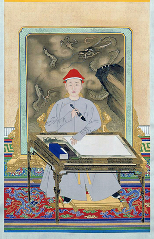 China: The 4th Qing Emperor Kangxi (1654 - 1722), temple name Shengzu. He is considered one of China's greatest emperors.