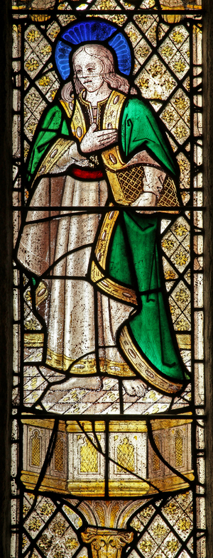 Window s6 depicting St John (stained glass)