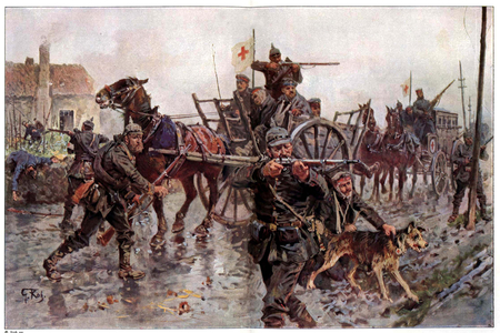 German wounded attacked by Belgian partisans