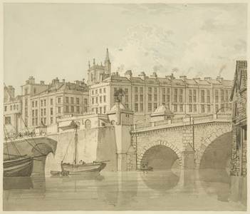 Bristol Bridge, 1823 (watercolour & pencil on paper)