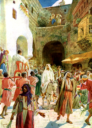 Jesus enters Jerusalem - Bible