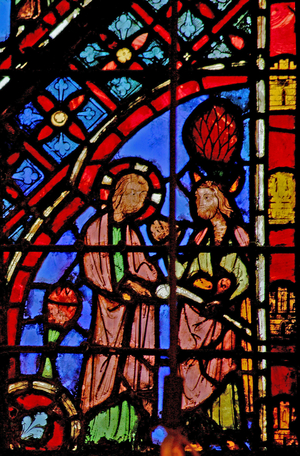 Window w2  Moses with God (stained glass)