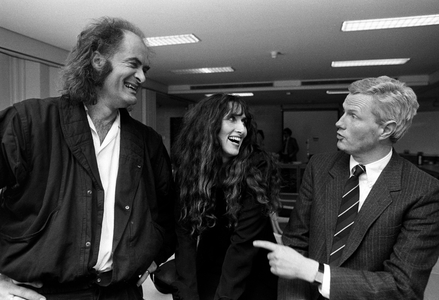 Oslo on April 18, 1985. The film couple Vibeke Løkkeberg and Terje Kristiansen have …, 1985 (photo)