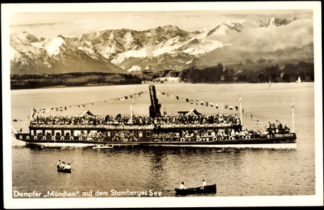 Starnberger See, Salondampfer Munich, Mountains