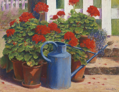 Blue Watering Can, 1995 (pastel on paper)