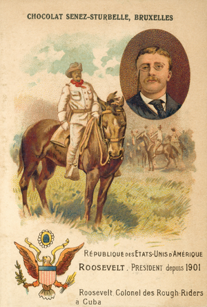 Theodore Roosevelt, American soldier and politician (chromolitho)