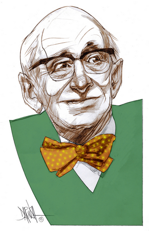 Friedrich August Von Hayek , 2007 (digital coloured pencil drawing)