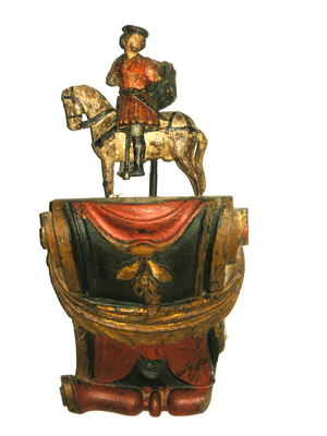 St Martin (painted wood)
