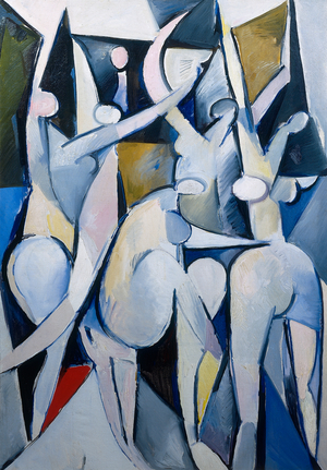 Women with Ball, 1948 (oil on canvas)
