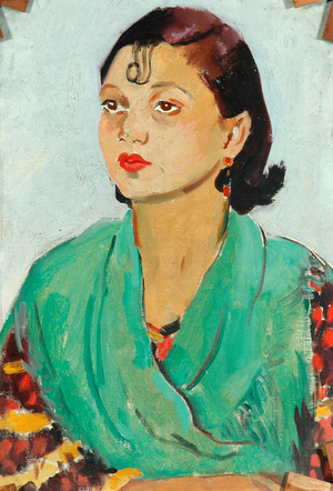 Myrtle (verso) (oil on canvas)