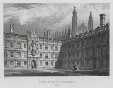 Clare College, Quadrangle, 1842 (engraving)