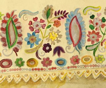 Textile Design, 1966 (tempera on paper)
