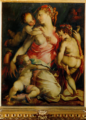 Charity (painting on wood)