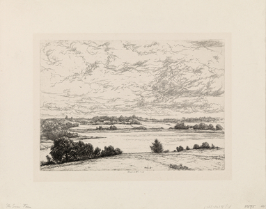 The Snow Farm, c.1923 (etching and engraving on heavy off-white wove (Whatman) paper)
