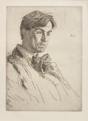 W.B. Yeats, 1907 (etching on paper)