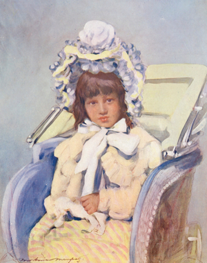 World’s Children: American, With Nurse (colour litho)