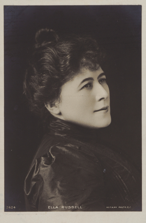 Ella Russell, American-born British operatic soprano (b/w photo)