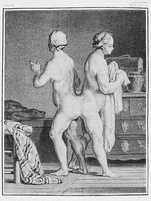 Conjoined twins, c.1777 (engraving)