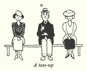 A toss-up (litho)