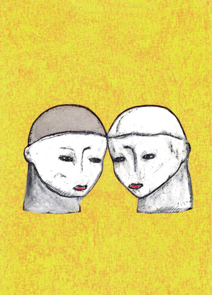 Untitled (oil pastel and china ink on paper)
