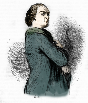 Portrait of the false dolphin Louis XVII, 19th century (engraving)
