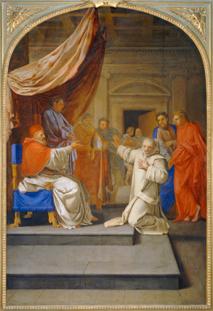 Saint Bruno refuse l' archeveche de Reggio que lui offre Urbain II - Saint Bruno refuses the episcopate of Reggio which Urbain II offers to him …