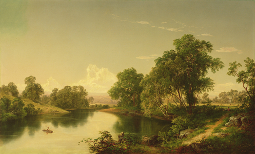 On the Esopus Creek, Ulster County, NY, 1859 (oil on canvas)