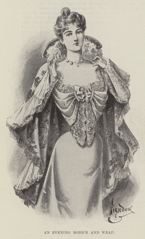 An Evening Bodice and Wrap (litho)