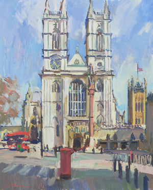 Westminster Abbey, 2022 (oil on board)