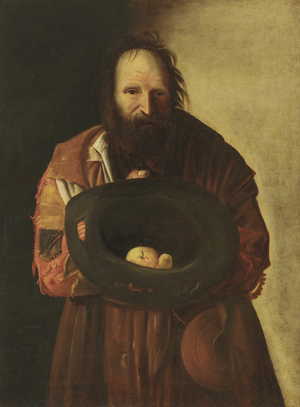 A Beggar (oil on canvas)
