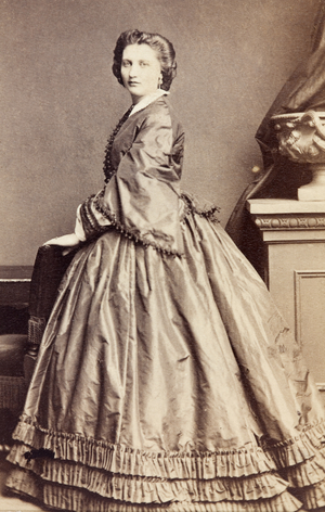Portrait of Arabella Goddard, 1860s (b/w photo)