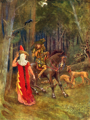 Waldesgesprach (colour litho)