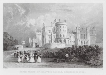 South Front of Belvoir Castle, Leicestershire (engraving)