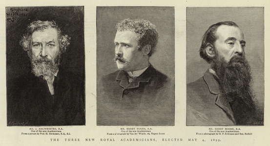 The Three New Royal Academicians, elected 4 May 1893 (engraving)