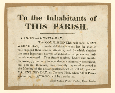 Lottery advertisement (engraving)