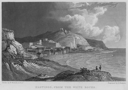 Hastings, from the White Rocks (engraving)
