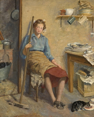 Cinderella (oil on canvas)