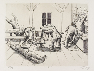 Kantine in Haplincourt (Canteen in Haplincourt), plate 37 from Der Krieg (The War), 1924