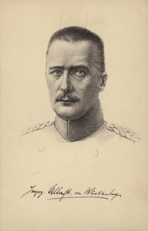 Albrecht, Duke of Wurttemberg, German prince and general of the First World War (litho)