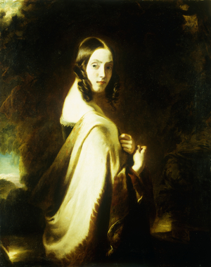 A Lady with a Shawl (oil on canvas)
