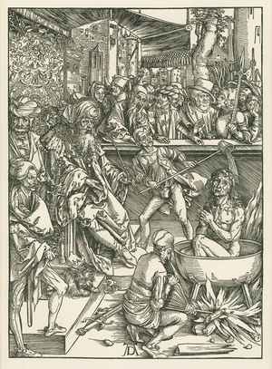 The Martyrdom of Saint John the Evangelist, c.1496-97 (woodcut)