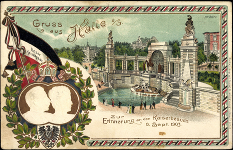 Mink Halle Saale, Memory of the Emperor's Visit 1903