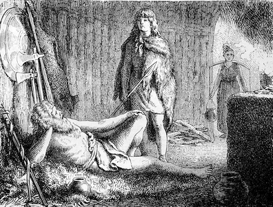 the old germans or teutons in their home