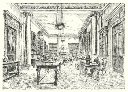 The Library at the RAC Clubhouse (litho)